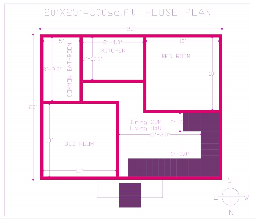 Simple House Design 3d floor plan