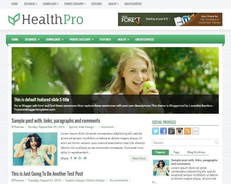 HealthPro - TemplateBiki