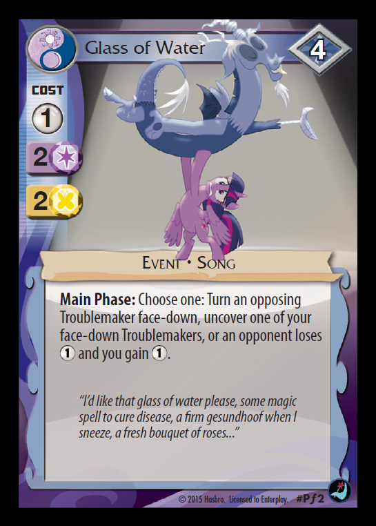 MLP Glass Of Water CCG Cards MLP Merch