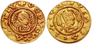 A gold coin of the Axumite king Ousas