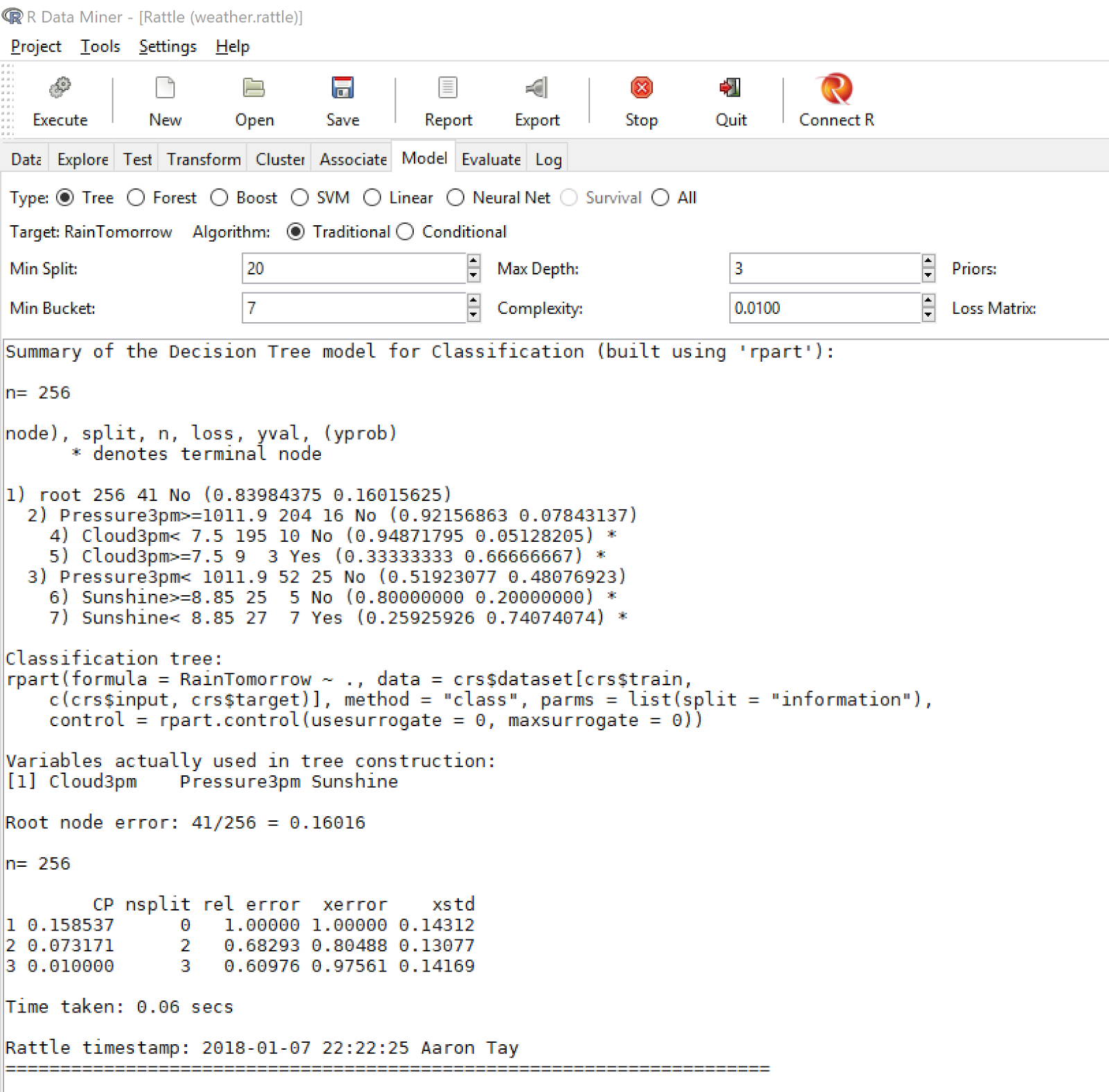 rattle machine learning