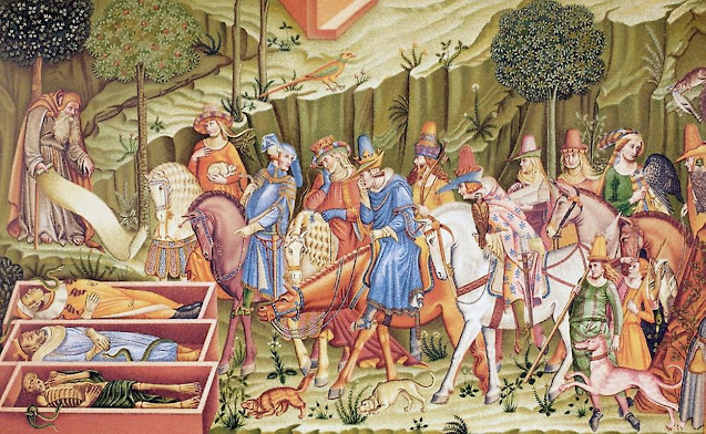 «Триумф смерти»,  фрагмент картины итальянского художника Франческо Траини, 1350 год