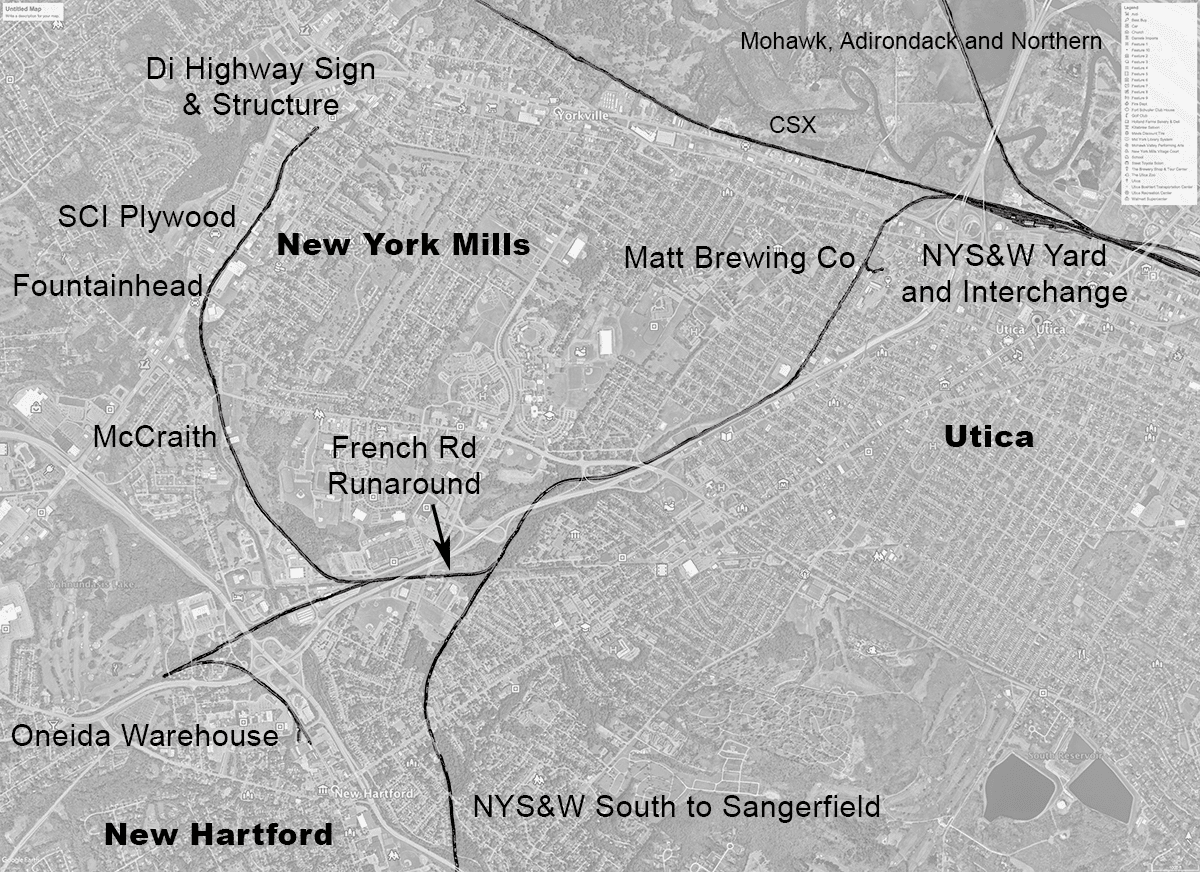 Rice's Rails NYS&W Utica Area Industry Tracks