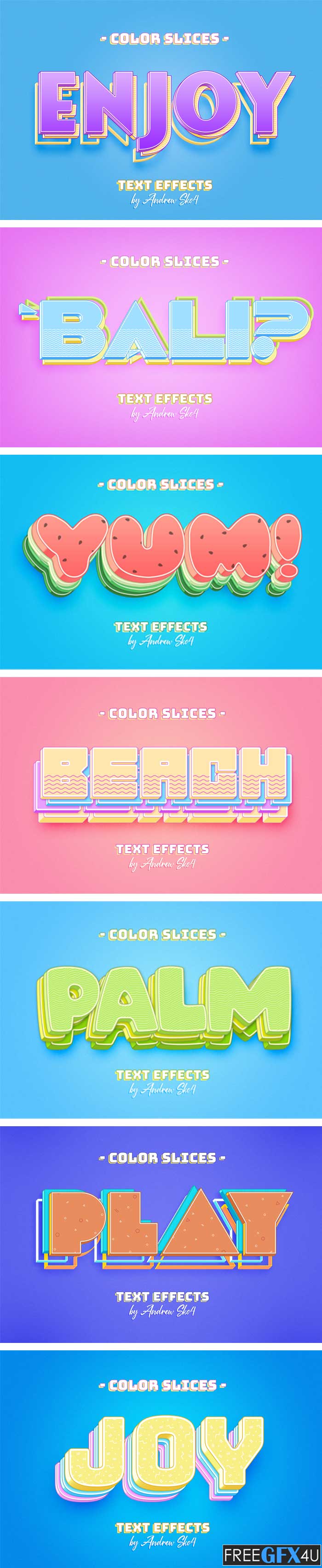 Graphicriver - Color Slice Text Effects Free Download Color Slice Text Effects Free Download