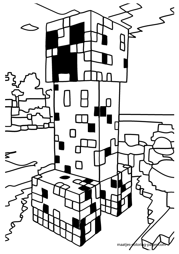 +22 Minecraft Coloring Pages Easy
