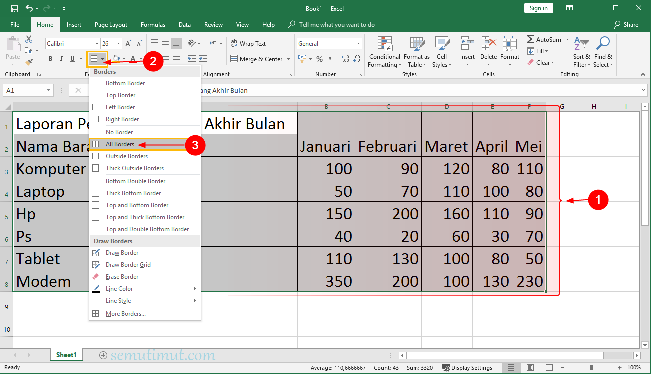 Cara Membuat Tabel Di Excel Berwarna Otomatis Mudah Semutimut Tutorial Hp Dan Komputer Terbaik