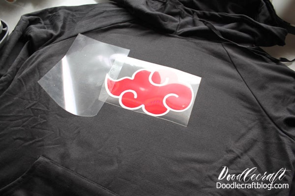 Naruto Akatsuki Robe Cloud Hoodie with Cricut Layered Iron-on Vinyl