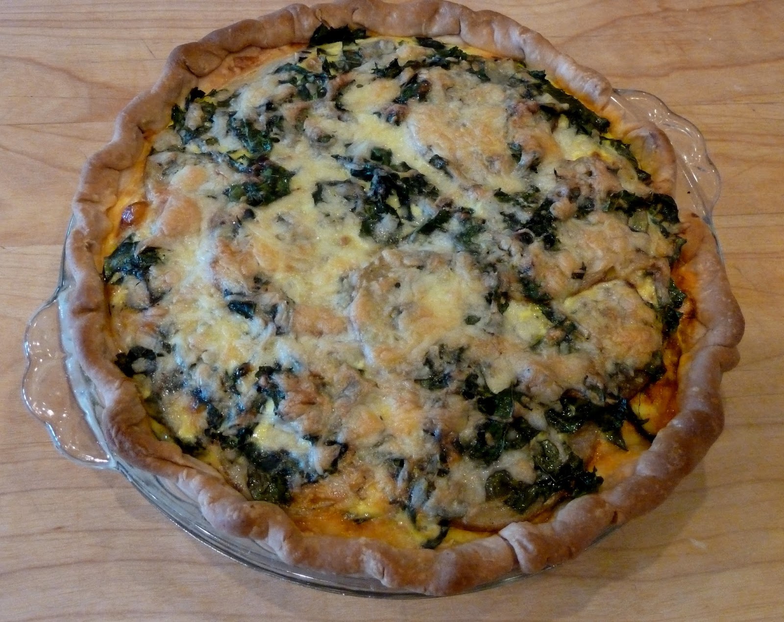 Cracked Pepper Kale Chorizo Potato Quiche