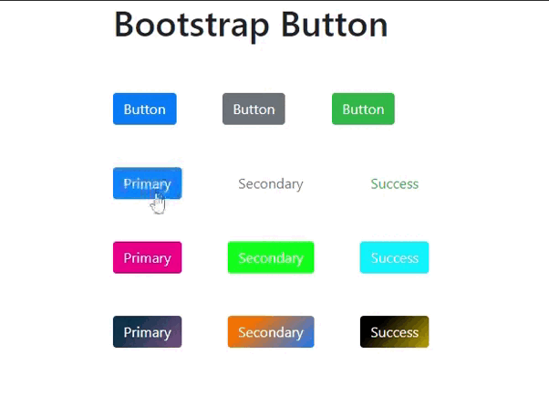 Button Bootstrap 3,4,5 Gradient Background