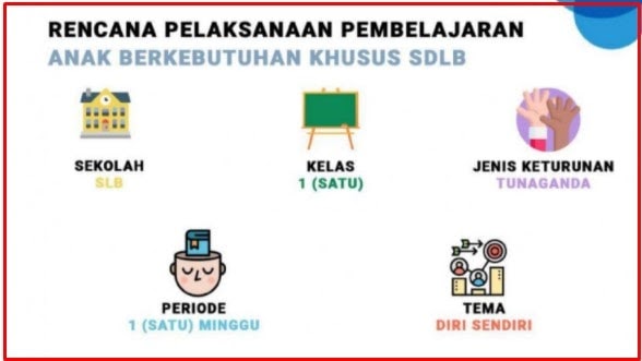 Download Contoh RPP SLB 1 Lembar Kelas 1 Tunaganda