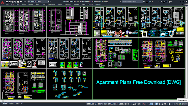 Apartment Plans Free Download [DWG]