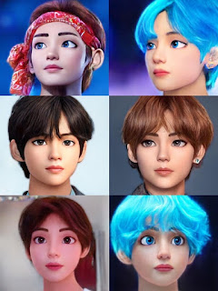 صور أنمي لأعضاء bts على شكل شخصيات أنمي من ديزني | آراء مستخدمو الأنترنت