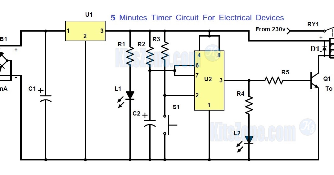 5 Minutes Timer Circuit To Turn Off Electrical Devices | Simple