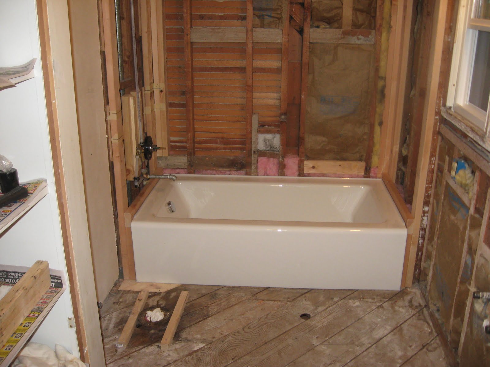 Our D.I.Y. Remodel New bath tub installed!