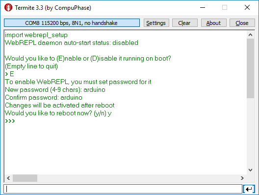 WebREPL Setup MicroPython WebREPL Setup MicroPython