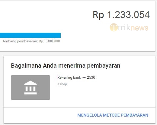 Cara Yang Benar Memverifikasi Rekening Bank Untuk Metode Pembayaran Adsense