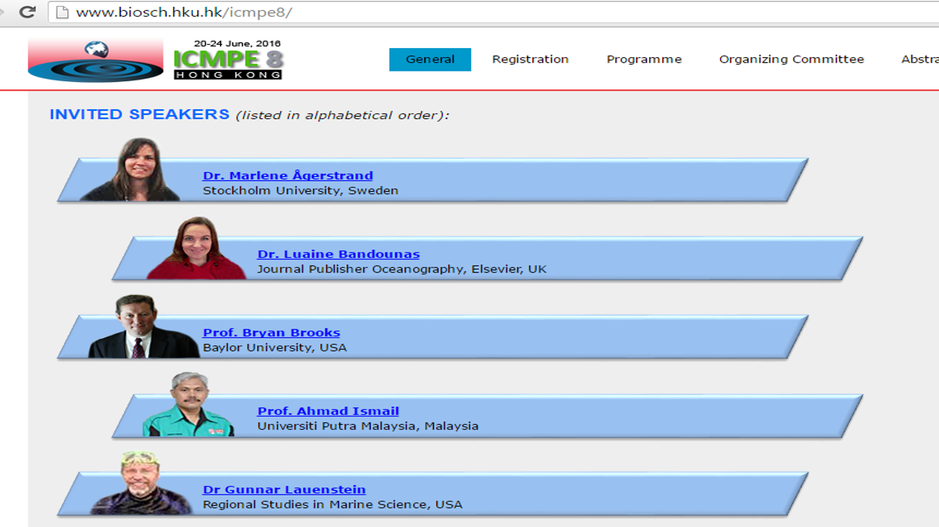 Dr Mat The “International Conferences on Marine Pollution and