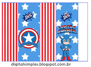 Captain America Baby: Free Printable Candy Bar Labels.