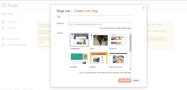 How to Create Blogger account.