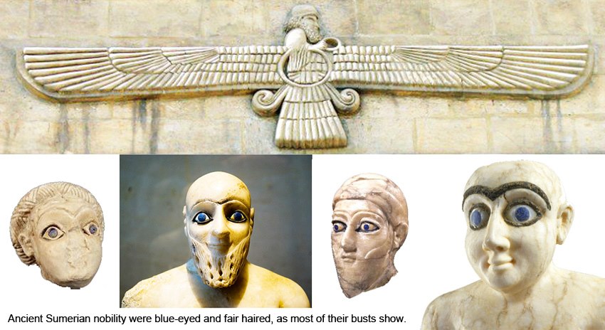 "The ancient Sumerians believed that blue eyes were a sign of the gods...