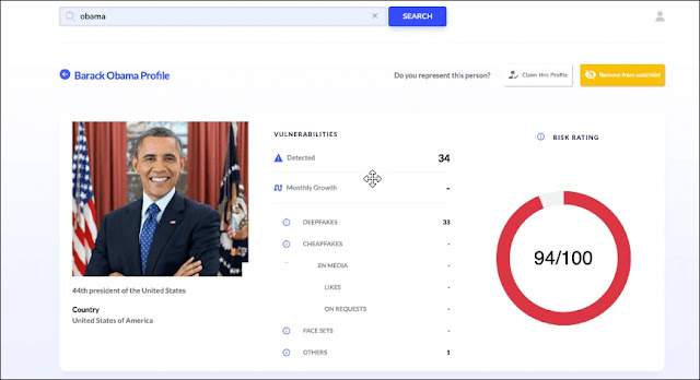 Sensity - Deepfake Search