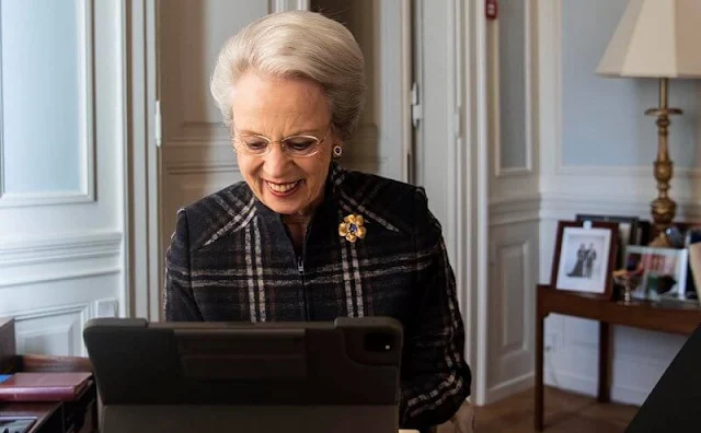 Princess Benedikte participated in two virtual meetings with first The Olave Baden-Powell Society and subsequently the Girl Scouts Joint Council