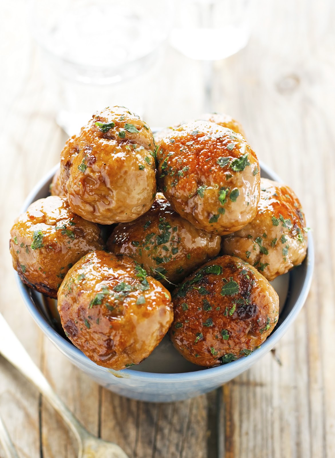 The Iron You Pomegranate Glazed Turkey Meatballs