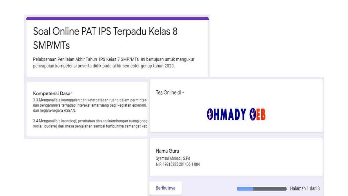 Soal Online Pat Ips Terpadu Kelas 8 Smp Mts