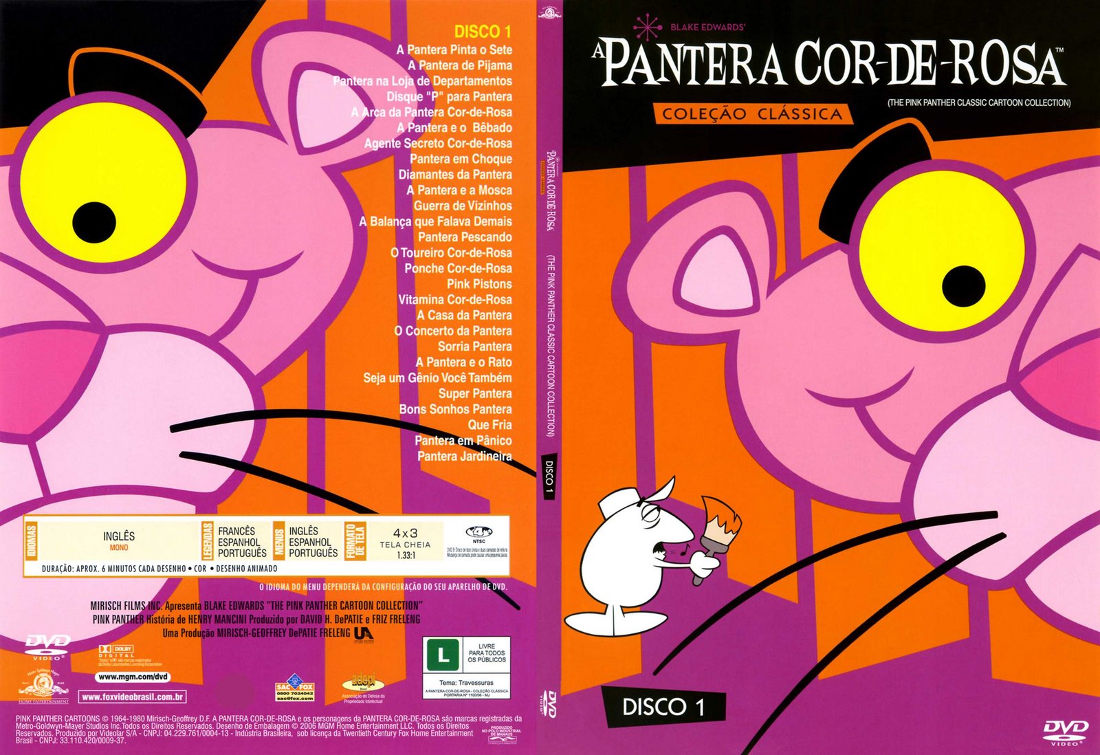 Capas Filmes Animação A Pantera CordeRosa Disco 1