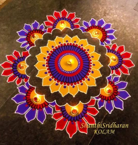 simple and easy rangoli designs with dots for home