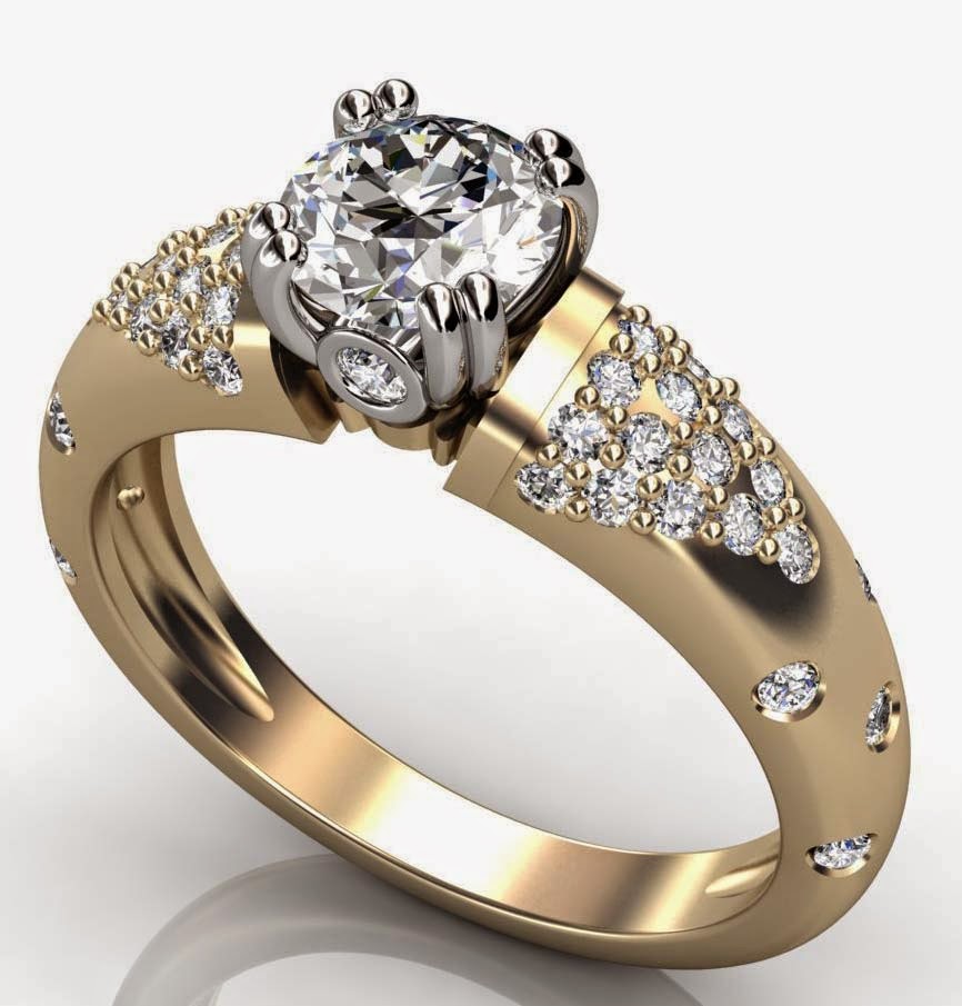 Women s Diamond  Thick Wedding  Rings  Gold  Design