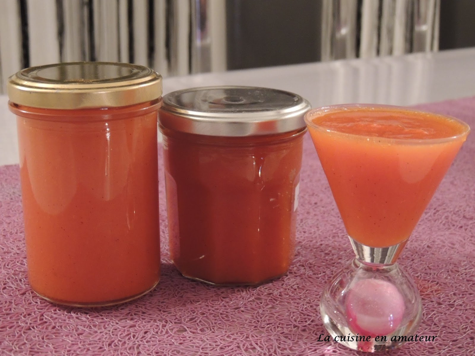 La cuisine en amateur de Maryline Confiture de potiron au microondes