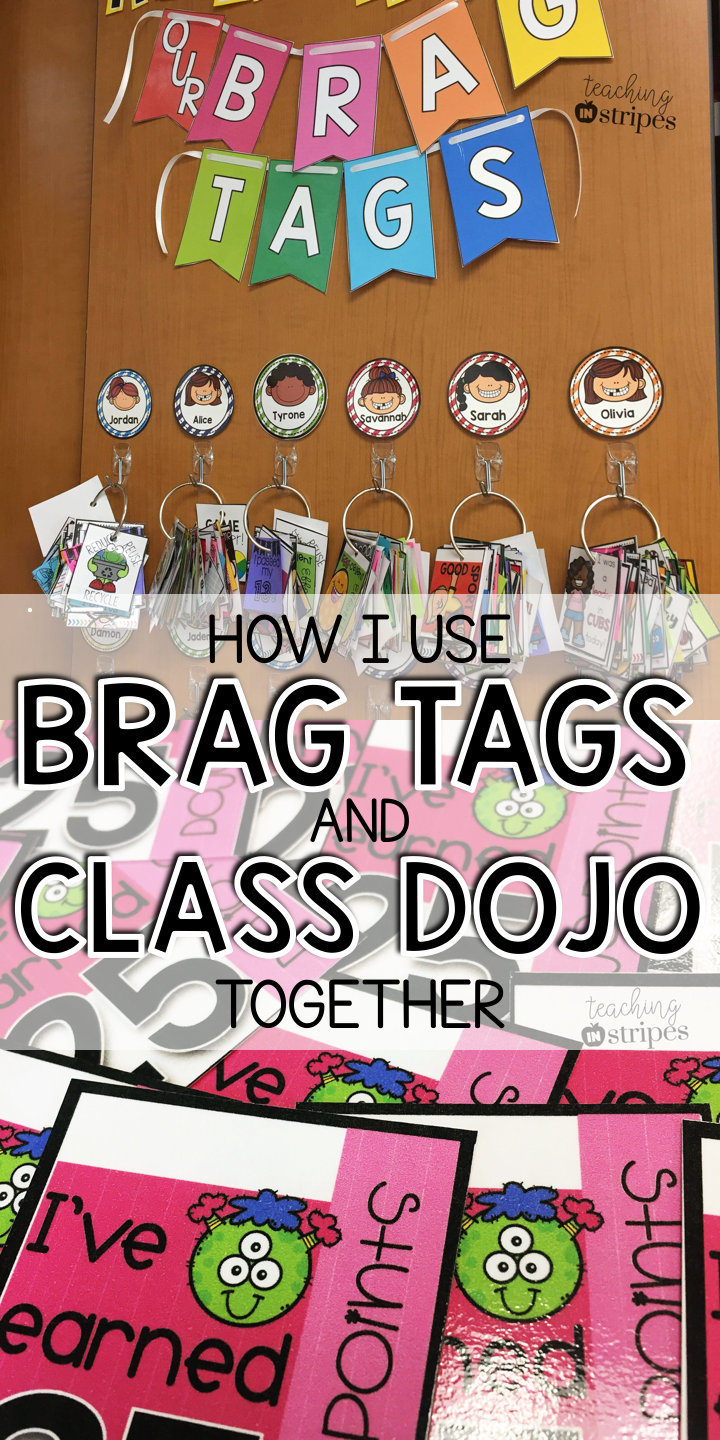 How I Use Brag Tags AND Class Dojo Together - Teaching in Stripes