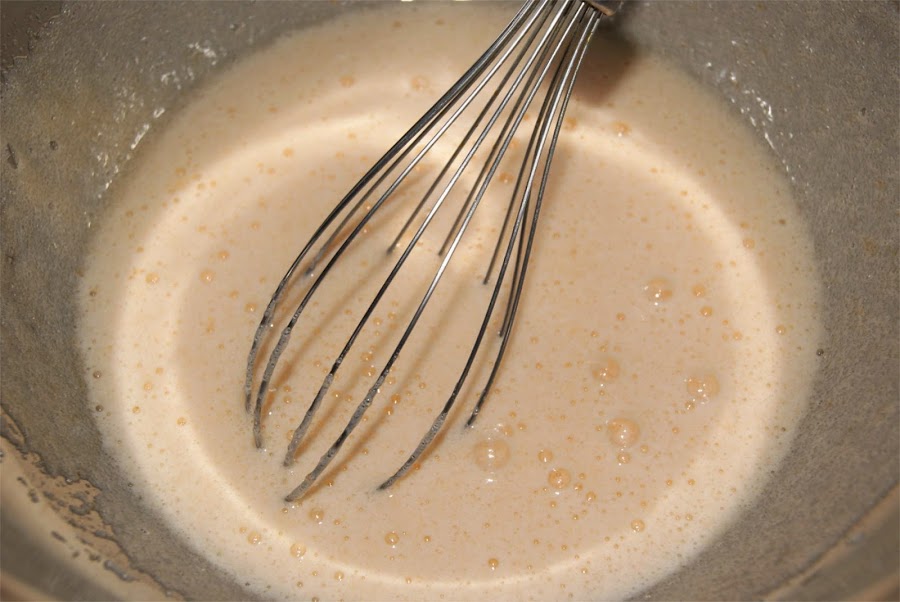 Bizcocho de melocotón paso 2