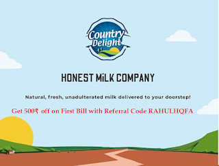 Country Delight referral code,Country Delight new user referral code,Country Delight milk referral code,referral code for Country Delight