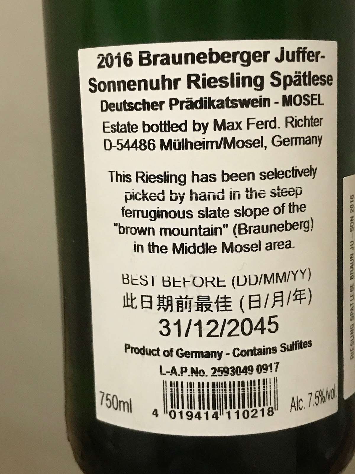 Pete's Wine Tidbits Expiry dates on wines