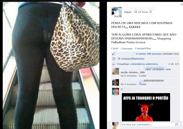 Moça com roupa discreta