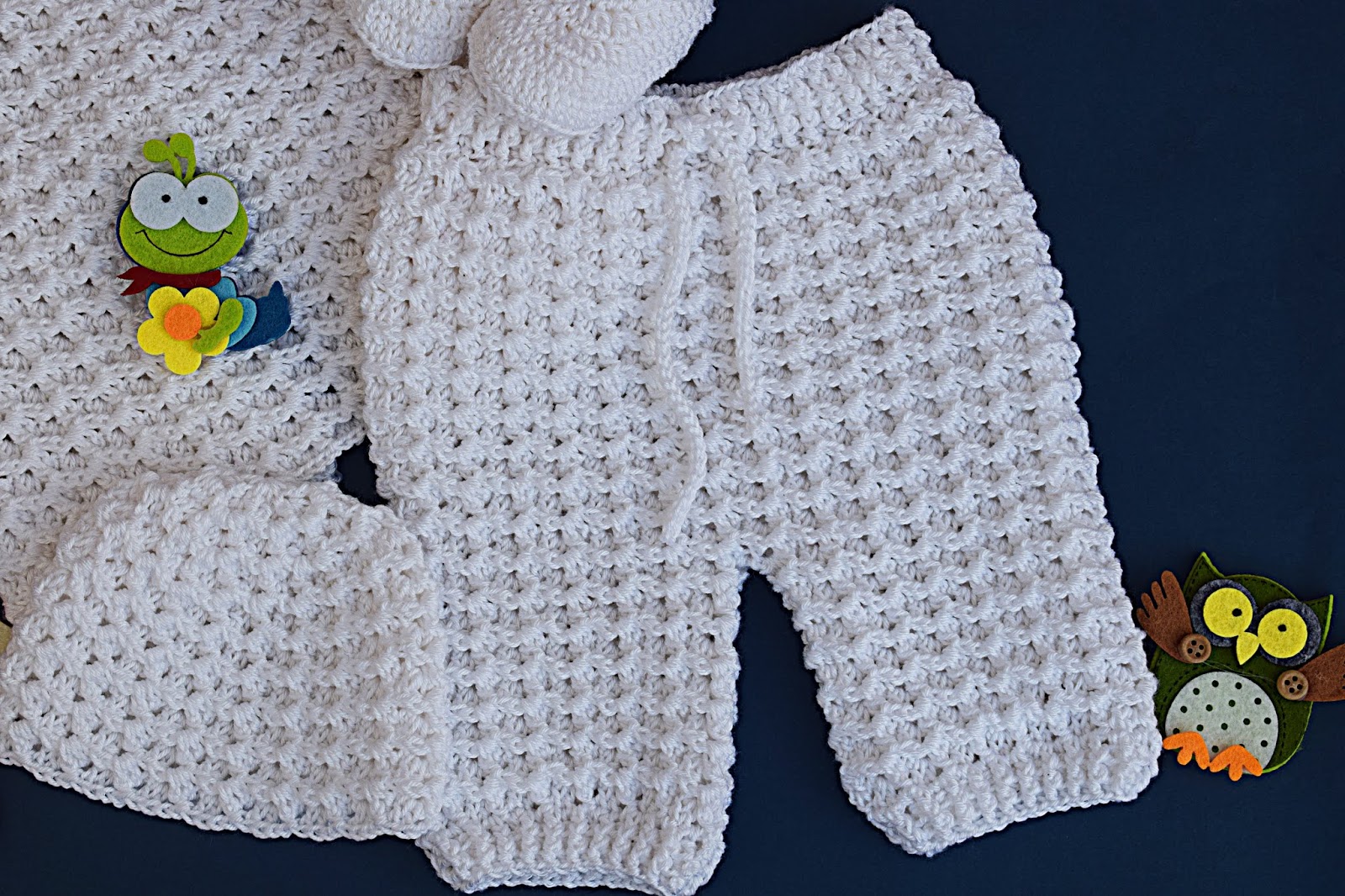 4 Crochet Imagen Pantalones a crochet del conjunto blanco por Majovel