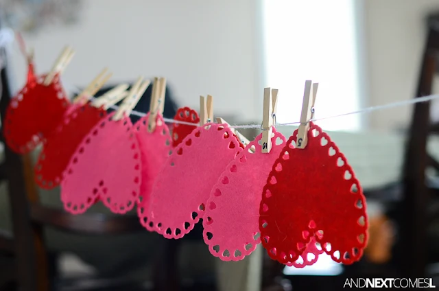 Valentine's hearts fine motor activity for toddlers and preschoolers