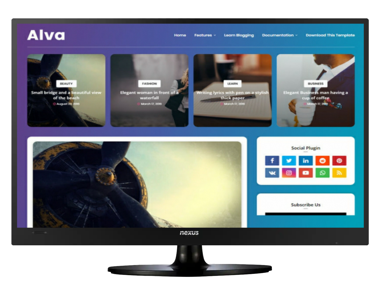 Alva blogger theme blogger themes