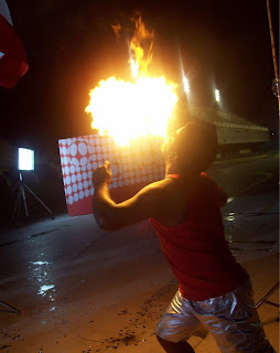 Leandro Antonio cospe fogo. Foto: Divulgação/Itaipava