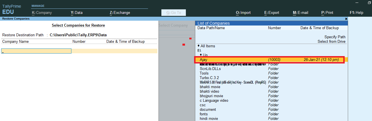 How To Create Backup And Restore Company Data In Tally Prime W3ajay how-to-create-backup-and-restore-company-data-in-tally-prime-w3ajay