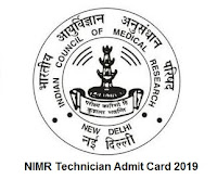 NIMR Technician Admit Card