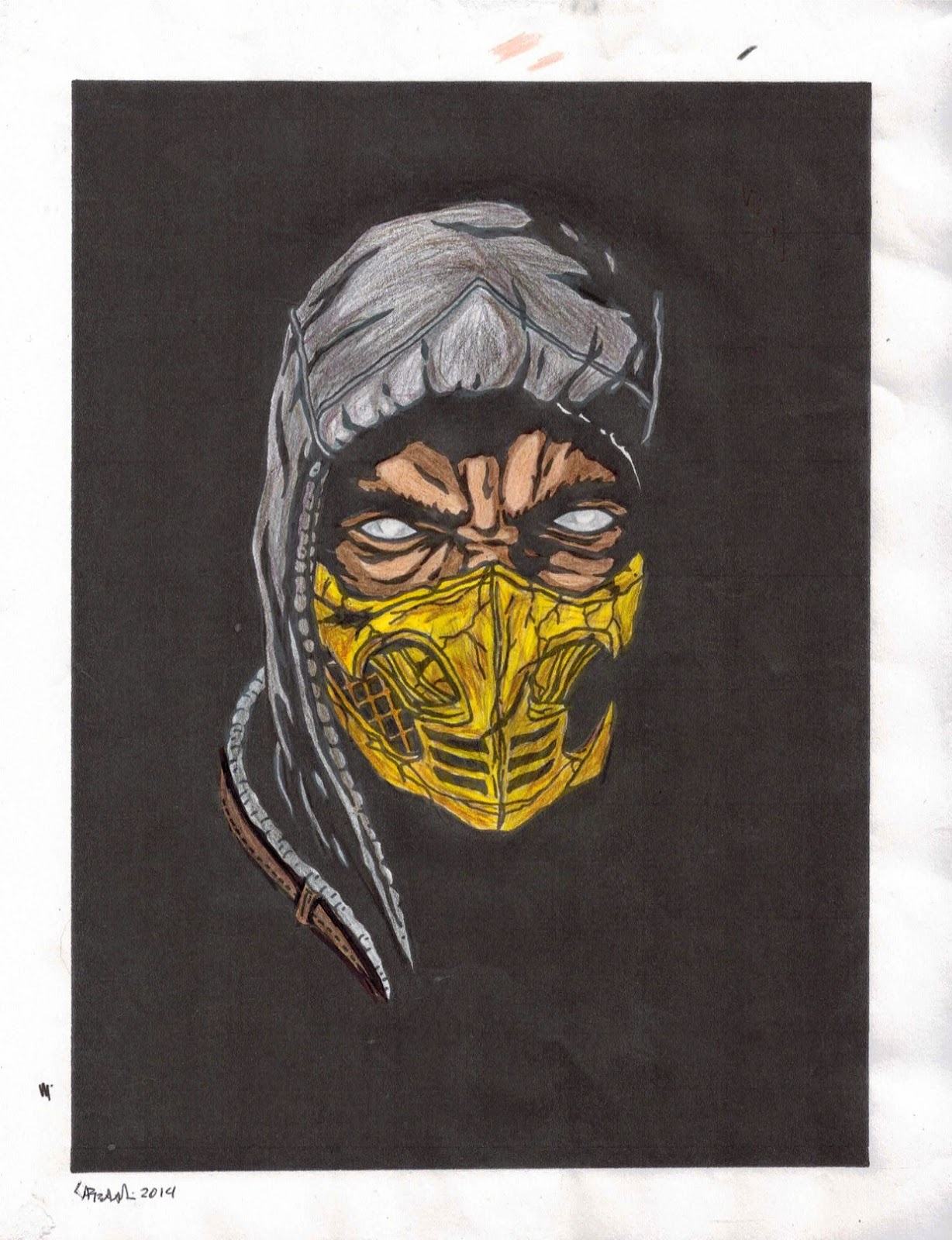 The Scorpion Dibujoilustración Scorpion Mortal Kombat X Color