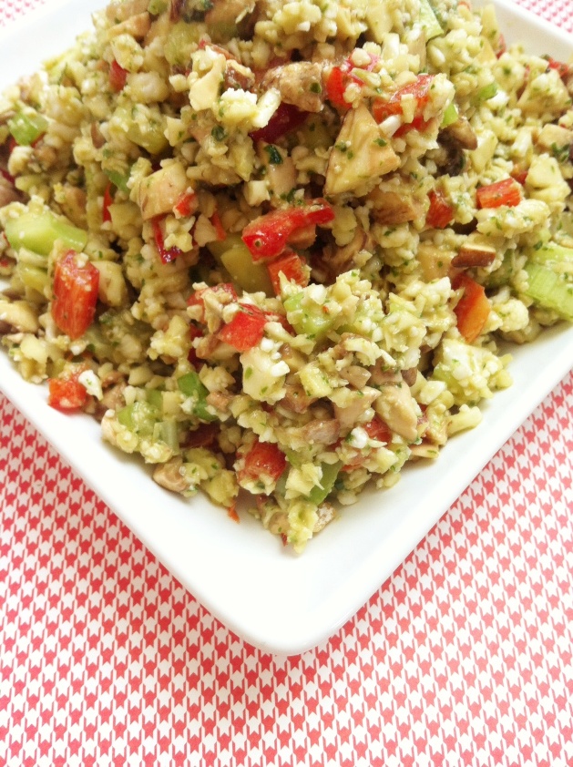 A Simply Raw Life CAULIFLOWER RICE WITH PESTO
