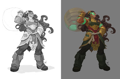 Character artwork of Illaoi from Ruined King by Joe Madureira and Grace Liu