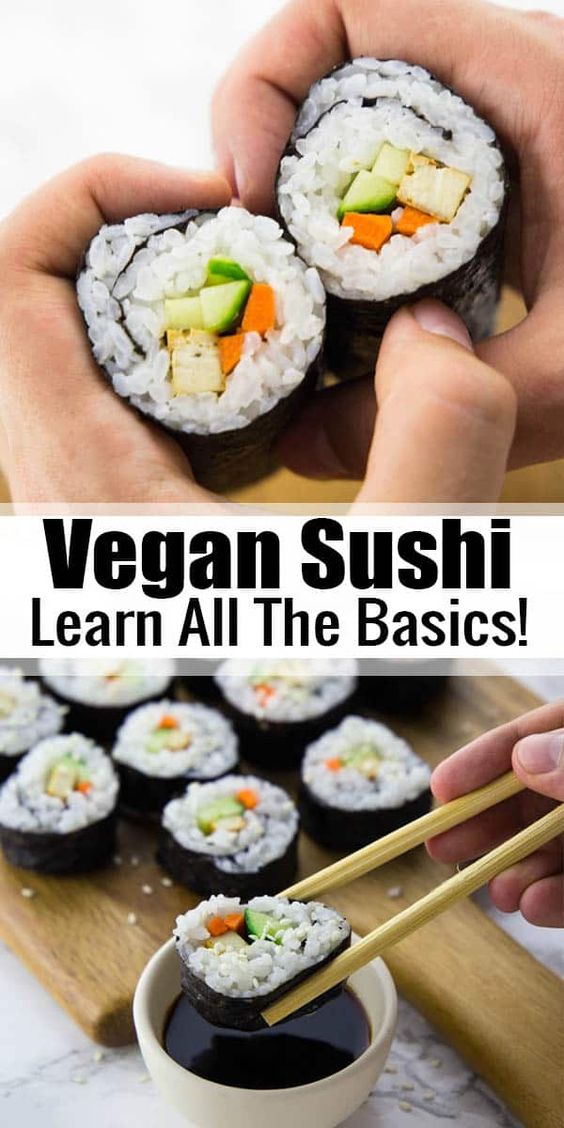 Sushi without fish - vegan recipe box