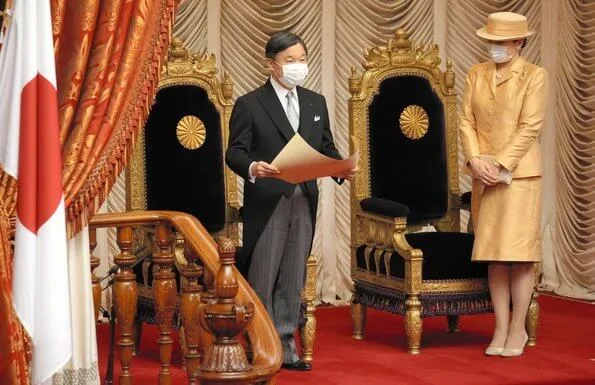 Emperor Naruhito, Empress Masako and Princess Mako attended the Japanese Parliament's 130th anniversary ceremony