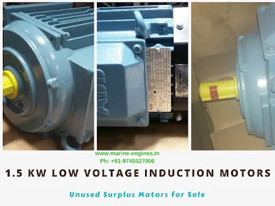 Induction Motor, Low Voltage, 1.5 Kw, for sale, 50 hz, 60 Hz, speed, poles