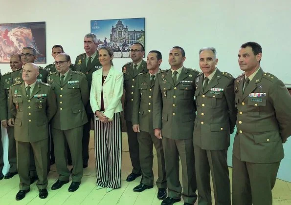 Infanta Elena presented Golden Horse (Caballo de Oro) award to the Royal Guards with a ceremony held during Jerez Horse Fair in Cadiz city of Spain